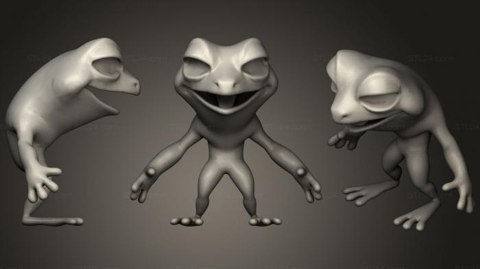 Figurines simple (Frog, STKPR_0485) 3D models for cnc